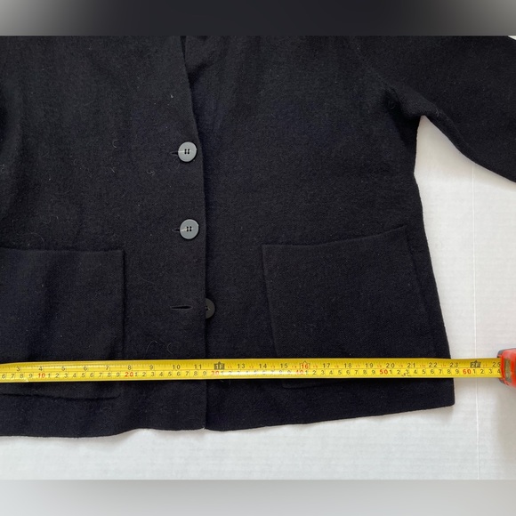 Anthropologie Moth Textured Wool Black Womens Jacket, Size:L - Picture 5 of 7